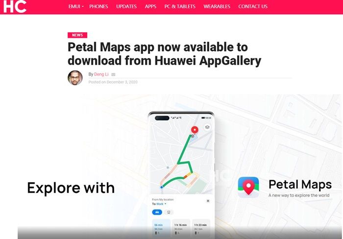 Map|外媒：华为地图应用「Petal Map」现可在 AppGallery 下载