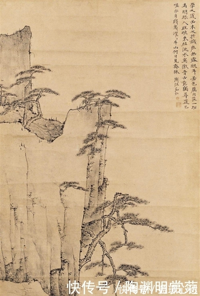 清四僧|清冷疏旷,超然物外,清代画家弘仁山水画欣赏