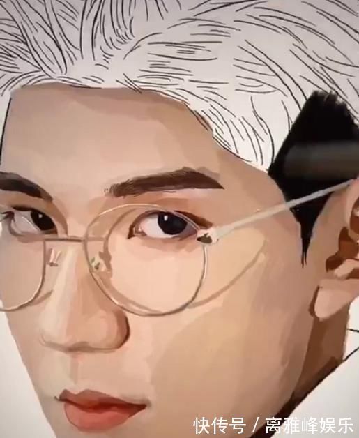 王源#美术生手绘“王源”,第一眼看了想打人,看到成品秀儿快坐下