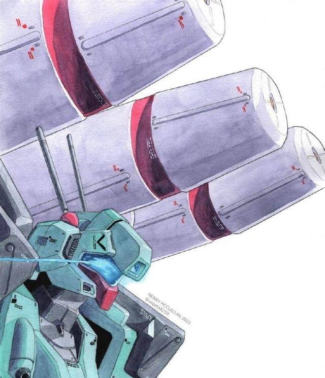 高达|机动战士高达插画,新安洲怎么被烤焦了