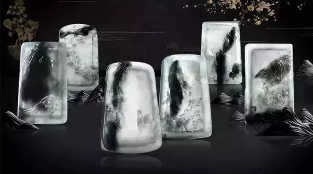 黑与白|翡翠玉雕中的水墨画,这样的意境翡翠你肯定没有见过!
