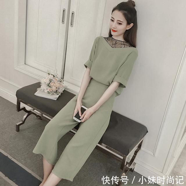 针织 春天就想穿得舒适休闲一些,这8款阔腿裤套装时尚又减龄