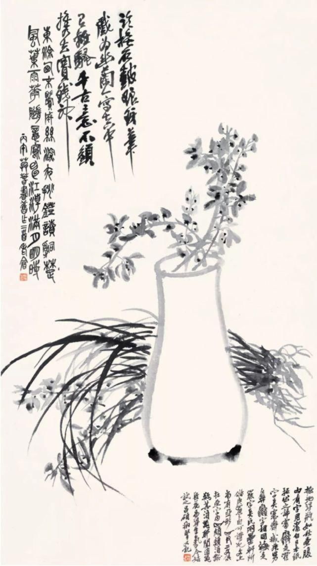 吴昌硕花鸟画幅作品，精彩绝伦，看到过瘾！