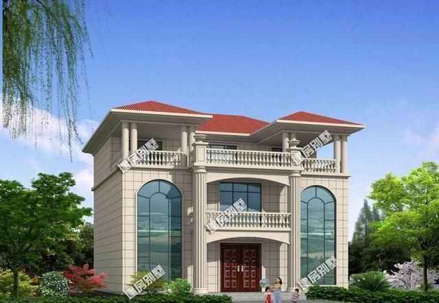 三室|两栋客厅居中放,挑空设计的欧式别墅,盖房就该气派点