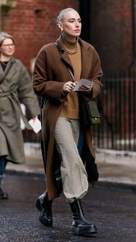  搭配大衣|你穿大衣+靴子的样子，真的时髦极了！
