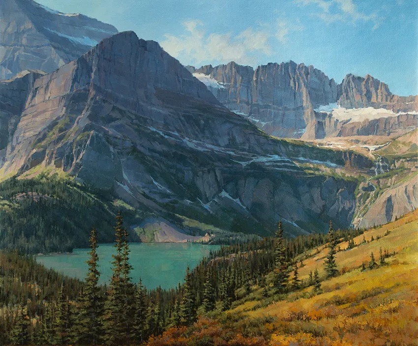 油画&她的风景油画清新自然，浪漫且又淳朴