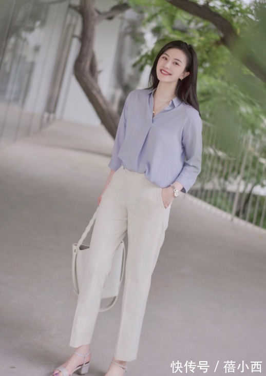 卫衣 春季还是穿“衬衫”最高级,搭配半身裙、牛仔裤、阔腿裤,好洋气