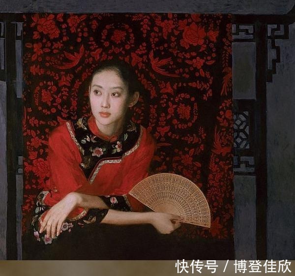 晚清|油画纸上晚清身着旗袍美女有多美