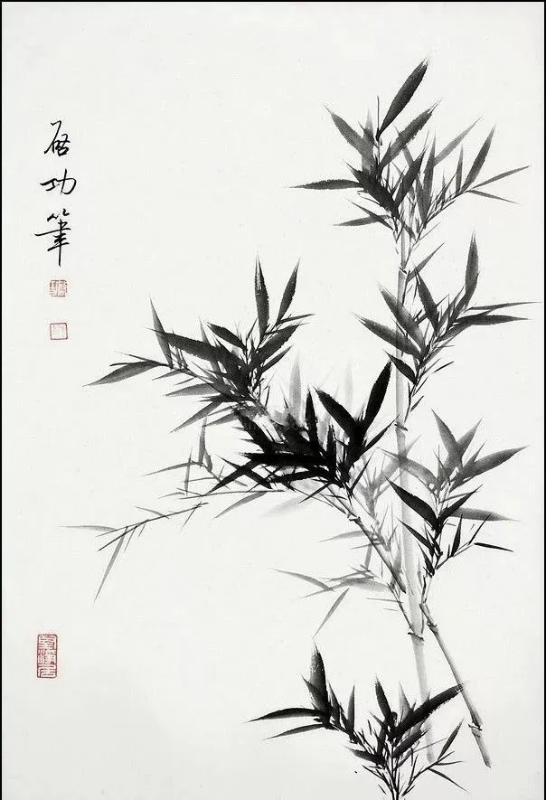 画竹@启功画竹大全,清秀至极!