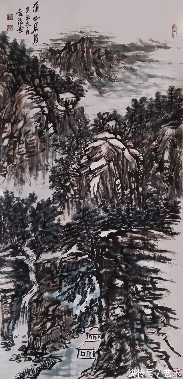 中国华夏万里行书画协会@山水画家赵强——原创写意