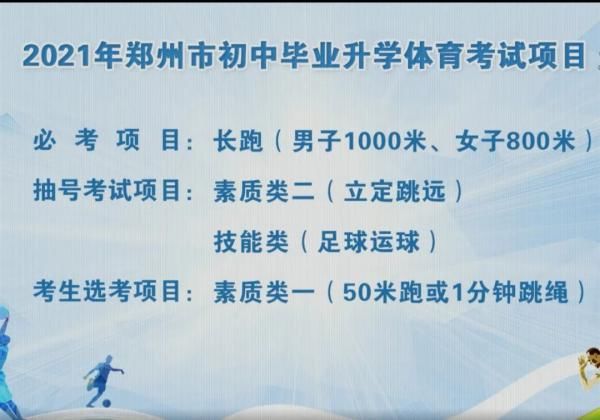 家长|@初三家长，2021年郑州中招体育考试项目抽号结果出炉