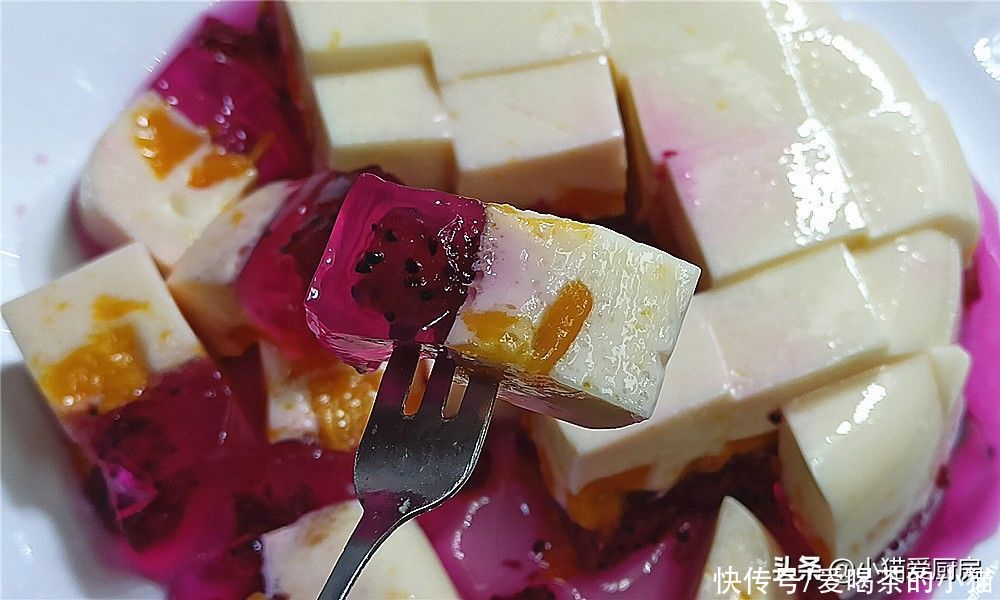 火龙果|教你在家做水果果冻,Q弹爽滑好吃,而且做法非常简单,孩子喜欢
