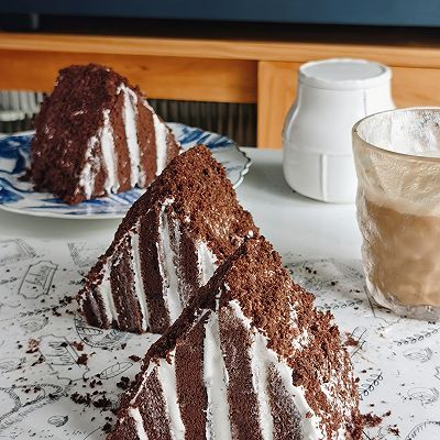 可可粉|可可松花雪山蛋糕