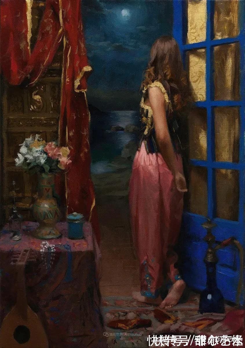 罗梅罗!婀娜多姿,美丽动人~西班牙画家维森特·罗梅罗·雷东多油画欣赏