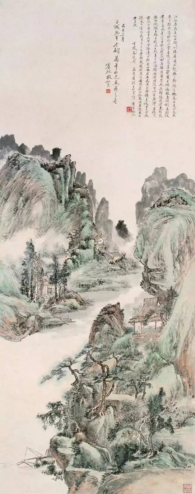 黄山汤口@黄宾虹山水画60幅，浑厚华滋，意境深邃，赏心悦目