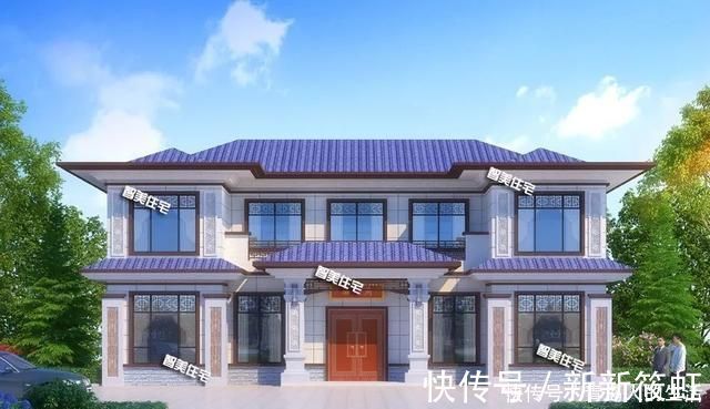 别墅|宅基地宽17-18米,可建这两栋别墅,室内都带旋转楼梯