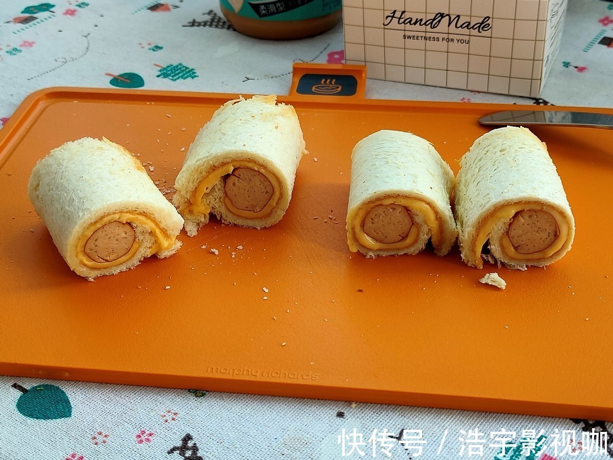司卷|简单快手的花生酱吐司卷，10分钟就做好，好吃又营养