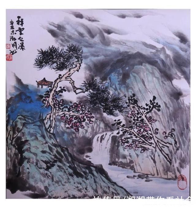 山水！「艺术先知」画家王淑娟，把山水生动的气韵写就晕染