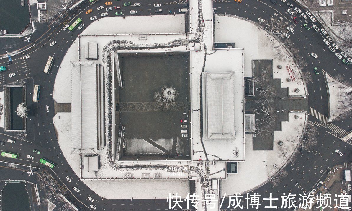 西南城|飘雪的天气，用无人机拍摄西安城墙、钟鼓楼，感受古城之美