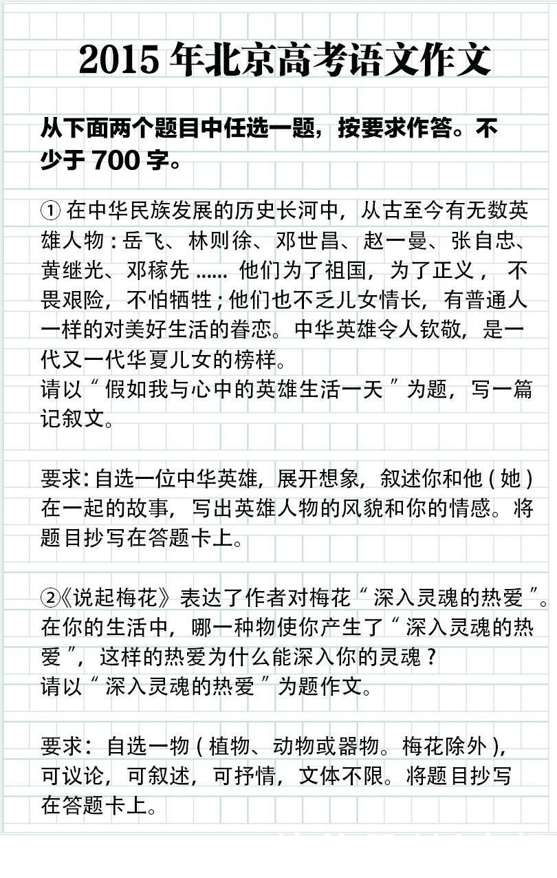 高考|一起来看！2006-2021年北京高考语文作文题目大盘点