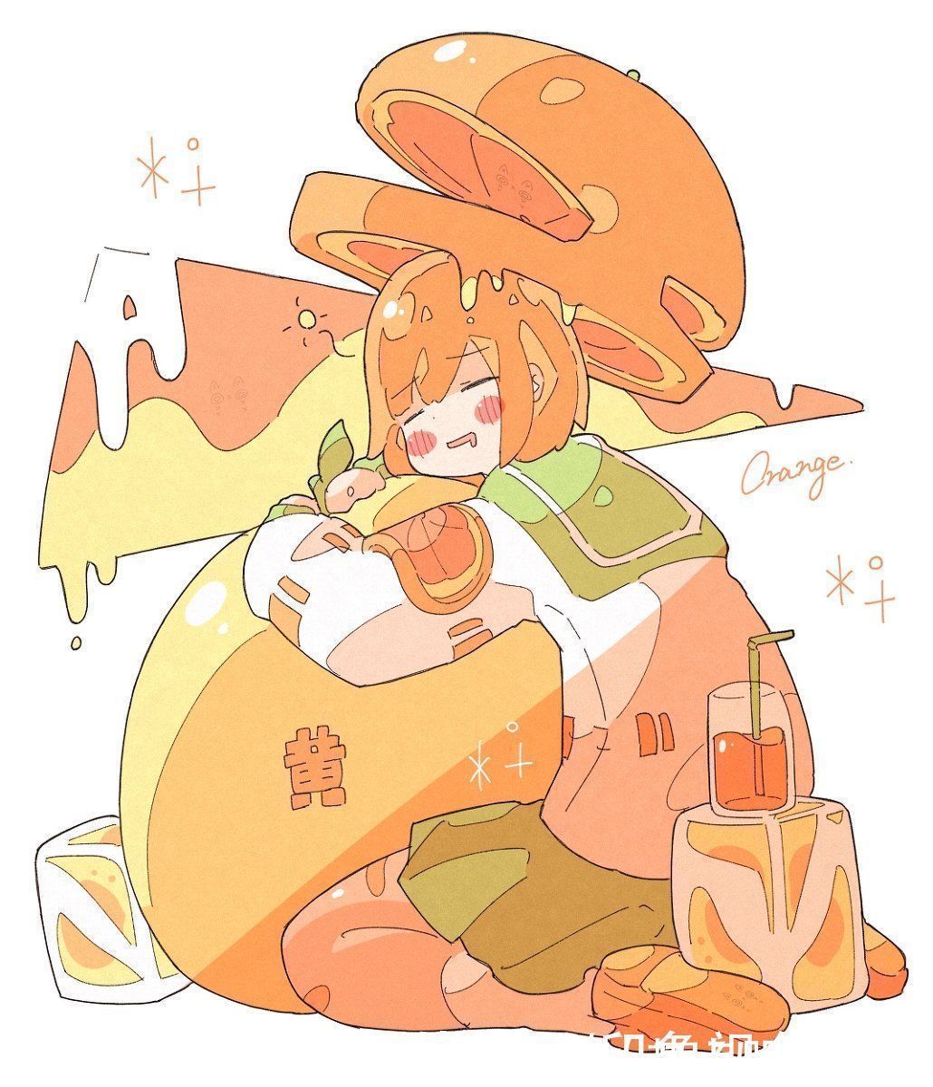 jiojio#可爱到犯规的二次元插画,配色也太温柔了吧