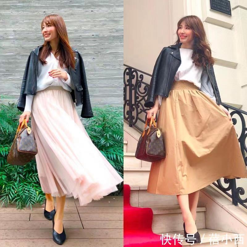 牛仔|真正有高级感的女人,早秋第1件单品首选“半身裙”,chic又洋气