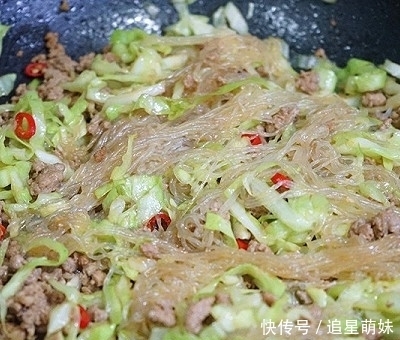 肉沫粉丝包菜的做法