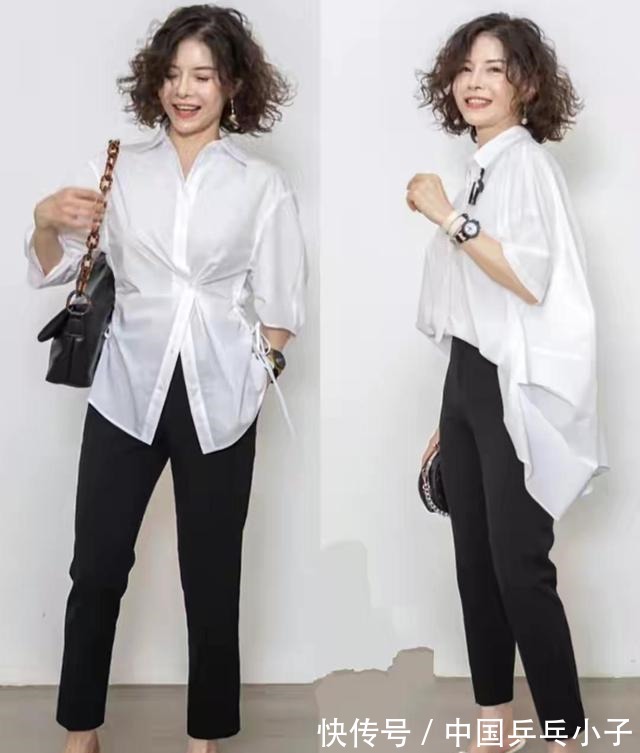 衬衫搭配 优雅与年龄无关,学这位博主的衬衫搭配技巧,50岁依旧是个姐姐