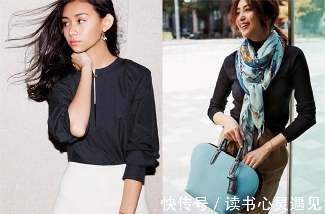 针织衫 容易被忽视的藏青色，没想到秋冬季穿搭，时尚感十足还显瘦！