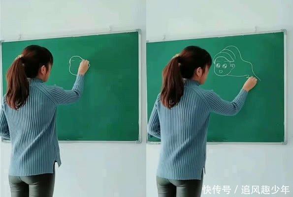 小姐姐|小姐姐用粉笔在黑板上画美人鱼,看到成品时,网友:美到“心醉”