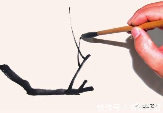垂枝！图文教程：轻松学画写意木本花卉枝干
