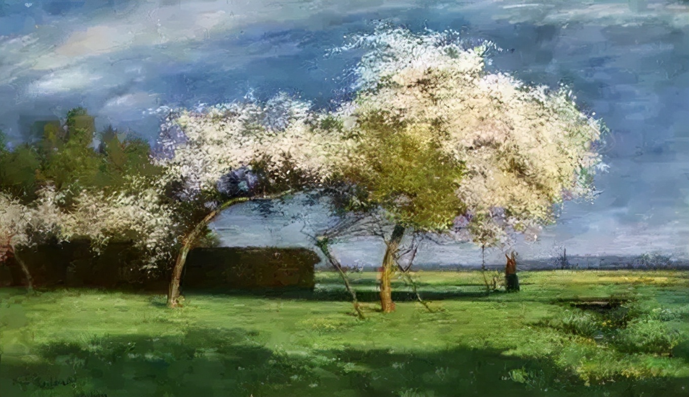 爱雨果!奥地利艺术大师,爱雨果·查勒蒙特的油画作品很清新自然!