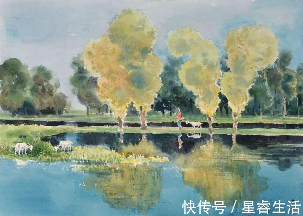 水彩&他被徐悲鸿称为“中国艺术界卓绝天才”,融入水墨意境的水彩,太美好了!