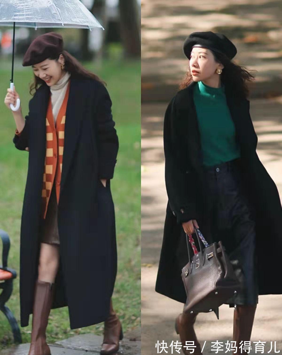 法式 呢大衣别再搭鲨鱼裤,学学她的日常感“法式穿搭”,小个子也很美