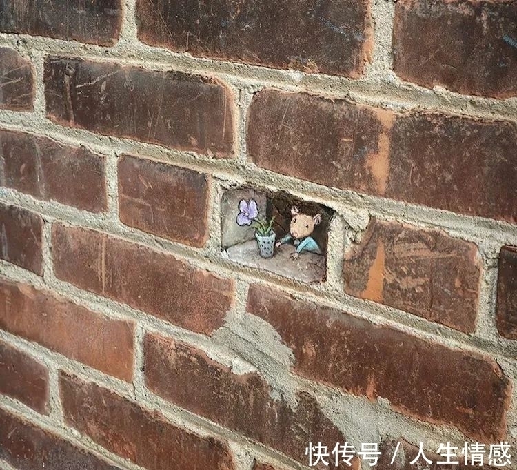 幸福的生活#可可爱爱的3D粉笔画,让无聊的街头变得妙趣横生,把路人都萌翻了