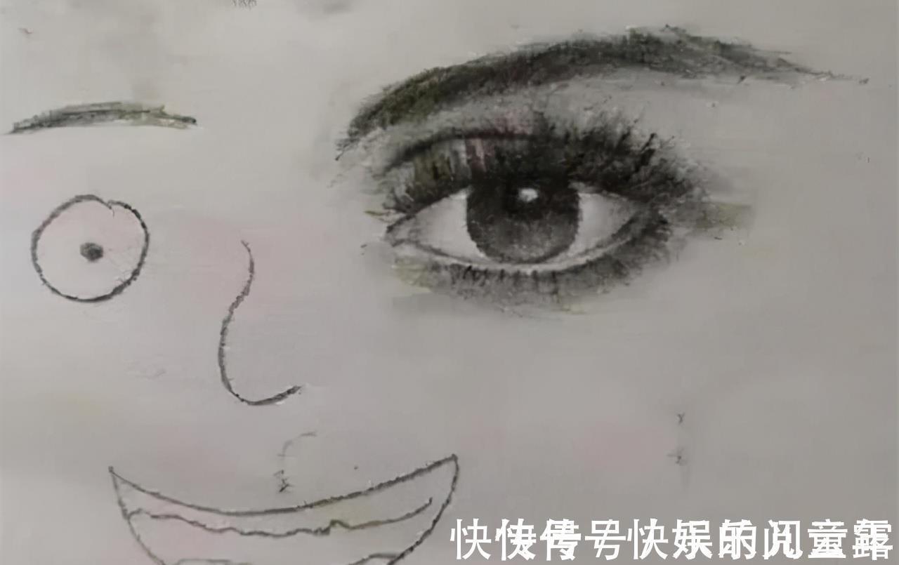 作品@美术生偷懒之后的作品,让人哭笑不得,老师直接给出零分