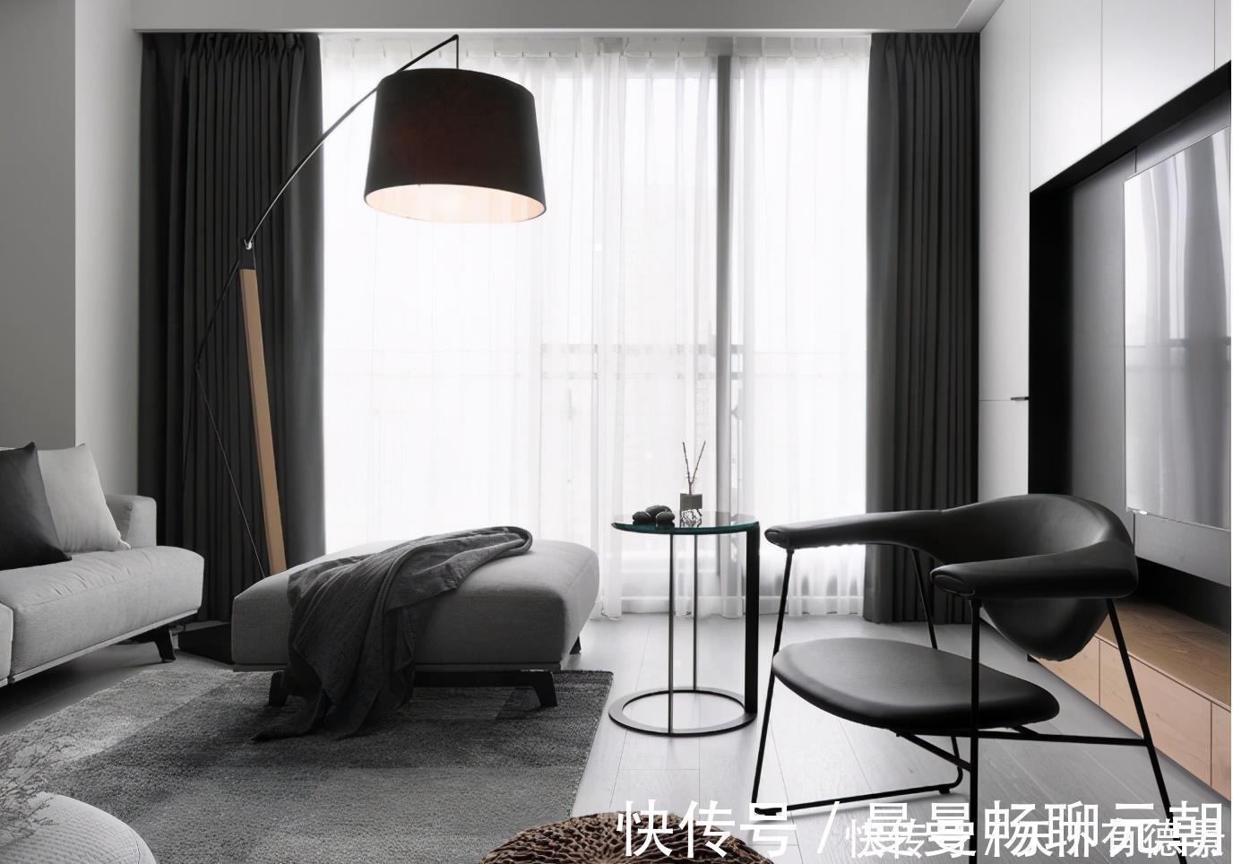 搭配|现代标准空间，灰度空间搭配清玻墙面，令人意犹未竟的性冷淡风