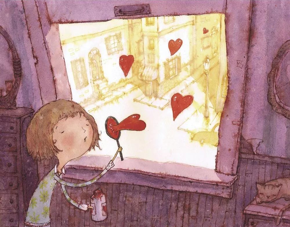 治愈插画$治愈插画:童年,像一个流丽繁复的梦