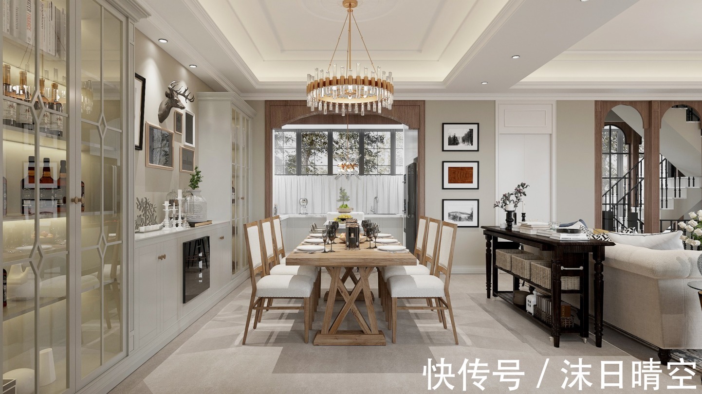 气质|【鲁班装饰】静雅合院300㎡美式,气质华丽