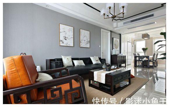 餐厅|110平新中式风装修结束,客厅餐厅连通亮堂真好,给大家晒晒装修