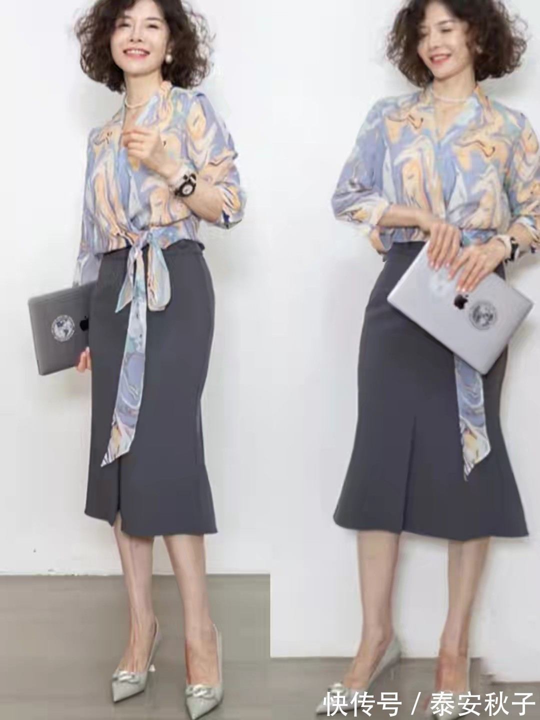 右图|谁说“大妈辈”就不能美了?看50岁+的她:穿搭又酷又飒,太时髦