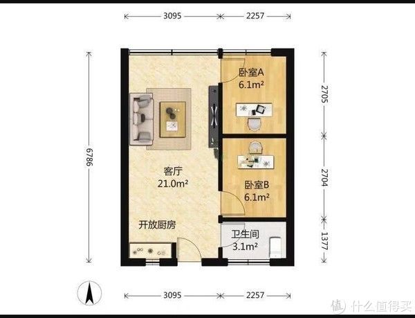 户型|仅有38㎡的家，户型很迷你，改造后，却住进了一家5口人