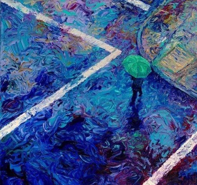 色彩斑斓@这个画家“有点冷”,她用颜料触摸这个色彩斑斓的世界