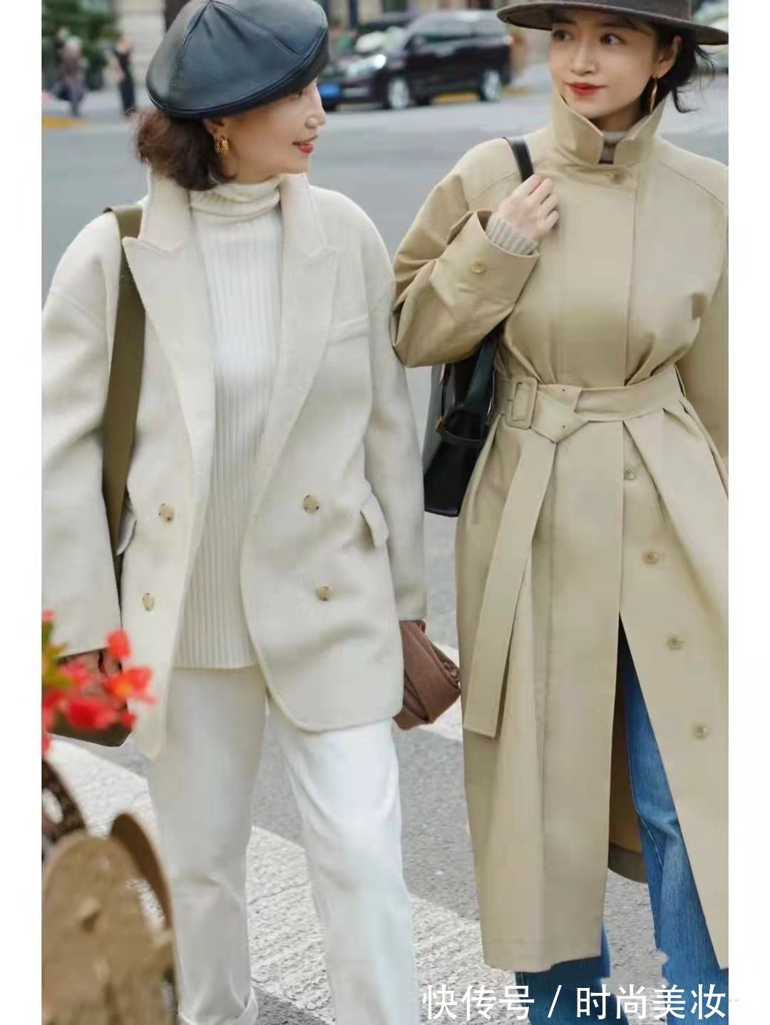 长筒裤|女人无论什么年龄，都适合的“纯色系”法则，干净高级还减龄