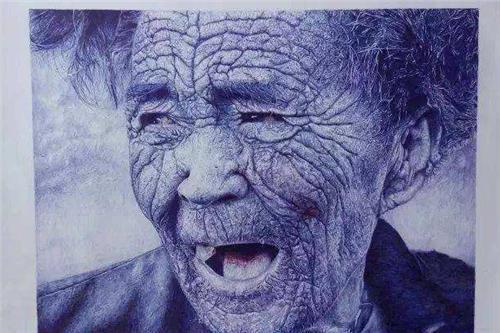 00后#00后画圆珠笔画的天才,画的作品和黑白照一样,如今怎么样了