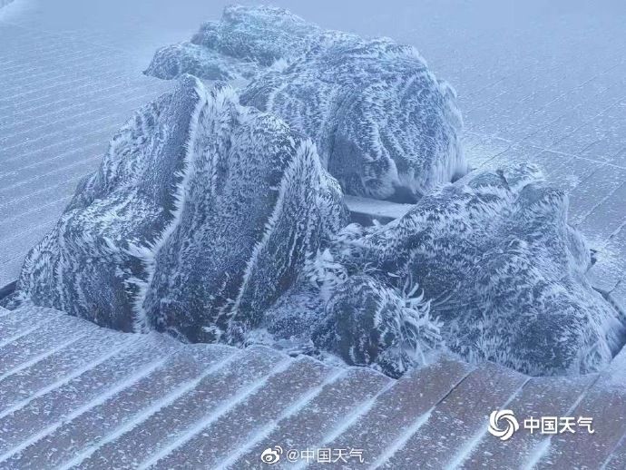 连山|广东也能赏雾凇！连山金子山景区现大片雾凇景观 处处玉树琼花