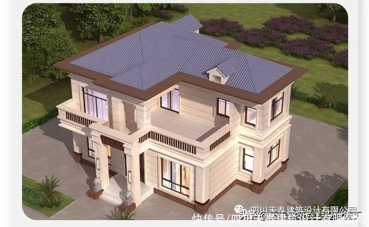 卫生间|四川泸州二层乡村别墅 带大露台设计 农村建小洋房别墅施工图纸