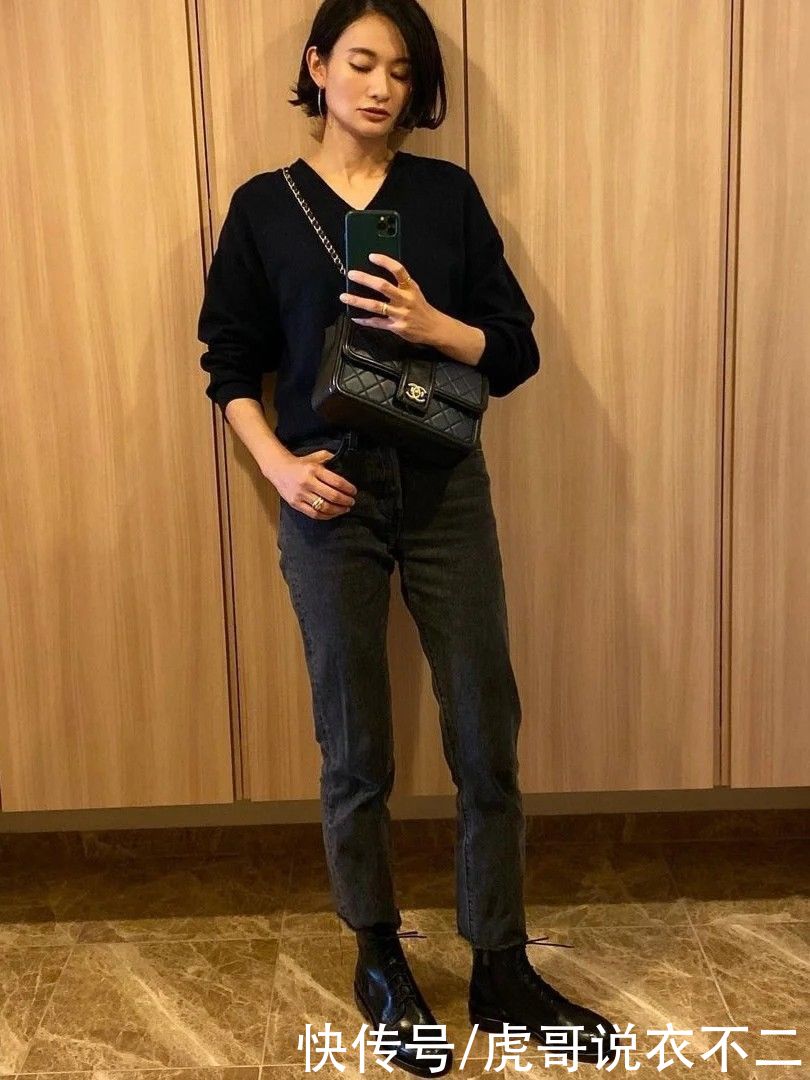 能将基础色穿得这么高级，我只服她，这才是成熟女人的穿衣典范