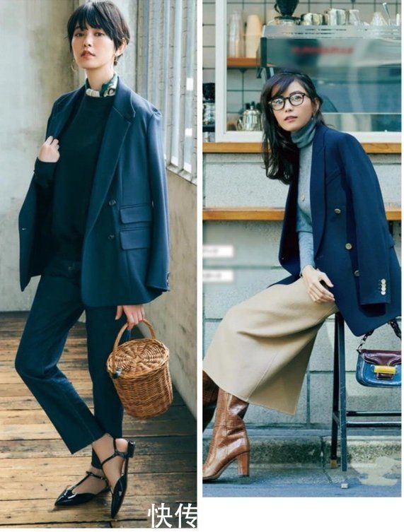 40岁女人开春别总穿卫衣，日系风西服指南来了，照着穿真优雅