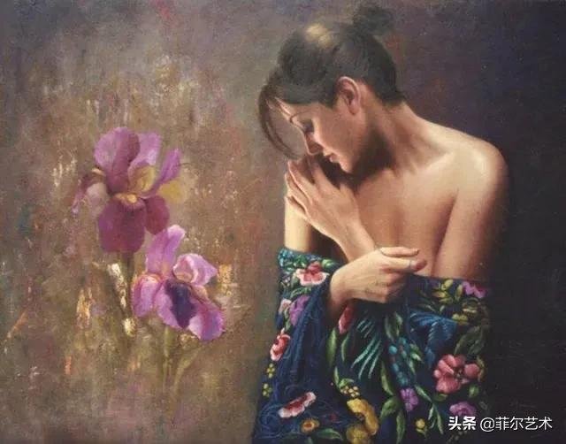 索莱达·费尔南德斯#女画家索莱达·费尔南德斯画笔下的女子人物沉稳自然，美丽优雅